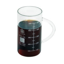 United Scientific Beaker Mug Borosilicate Glass Tall Form, 600 mL, Item Number 2002519