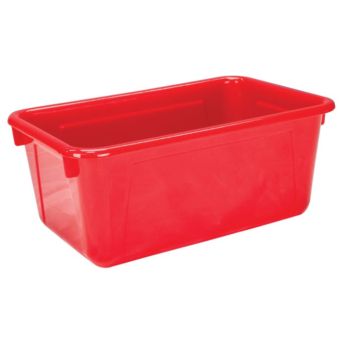 School Smart Storage Bin, 7-7/8 x 12-1/4 x 5-3/8 Inches, Red