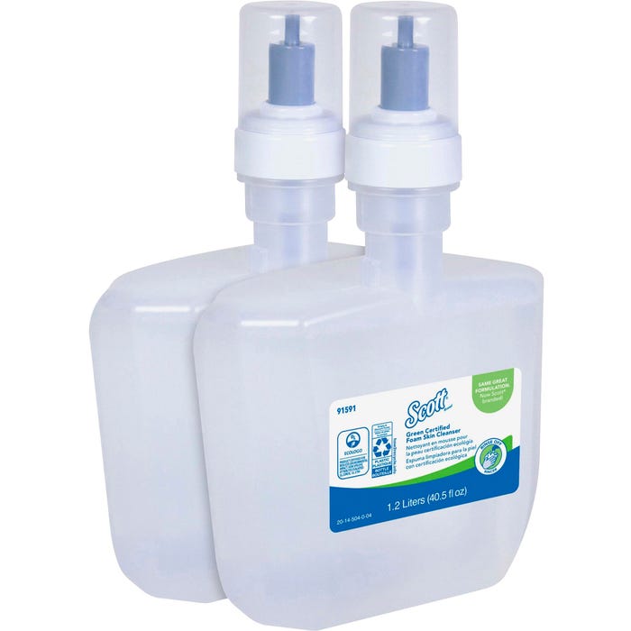 Scott Green Certified Foam Skin Cleanser Refill, Dye Free, 1200ML, Pack of 2