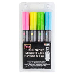 Marvy Bistro Chalk Marker Chisel Tip, Assorted Colors, Set of 4 2132106