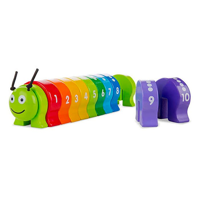 Melissa & Doug Counting Caterpillar Classic Toy, 11 Pieces