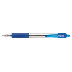 School Smart Retractable Ballpoint Pen, Fade Resistant, Medium Tip, Blue, Pack of 12 1400762