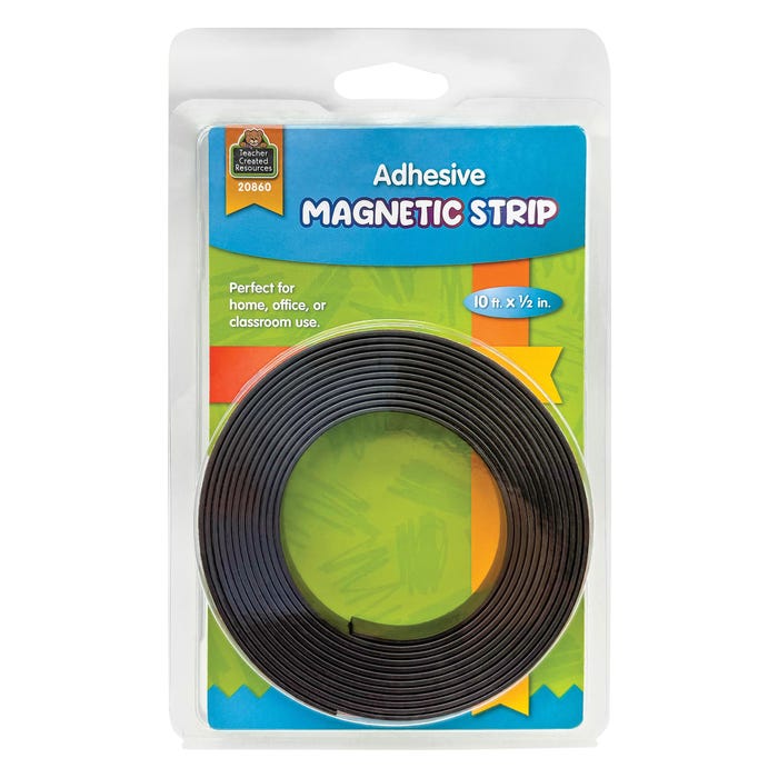 Teacher Created Resources Adhesive Magnetic Rubber Strip, 1/2 Inch x 10 Foot