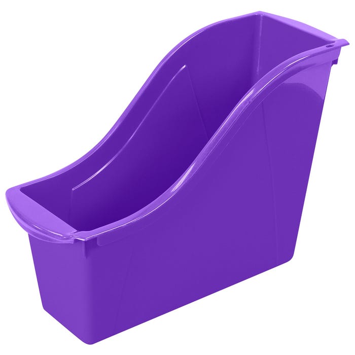 Storex Interlocking Book Bin, Small, 11-3/4 x 4-1/2 x 8-1/2 Inches, Purple