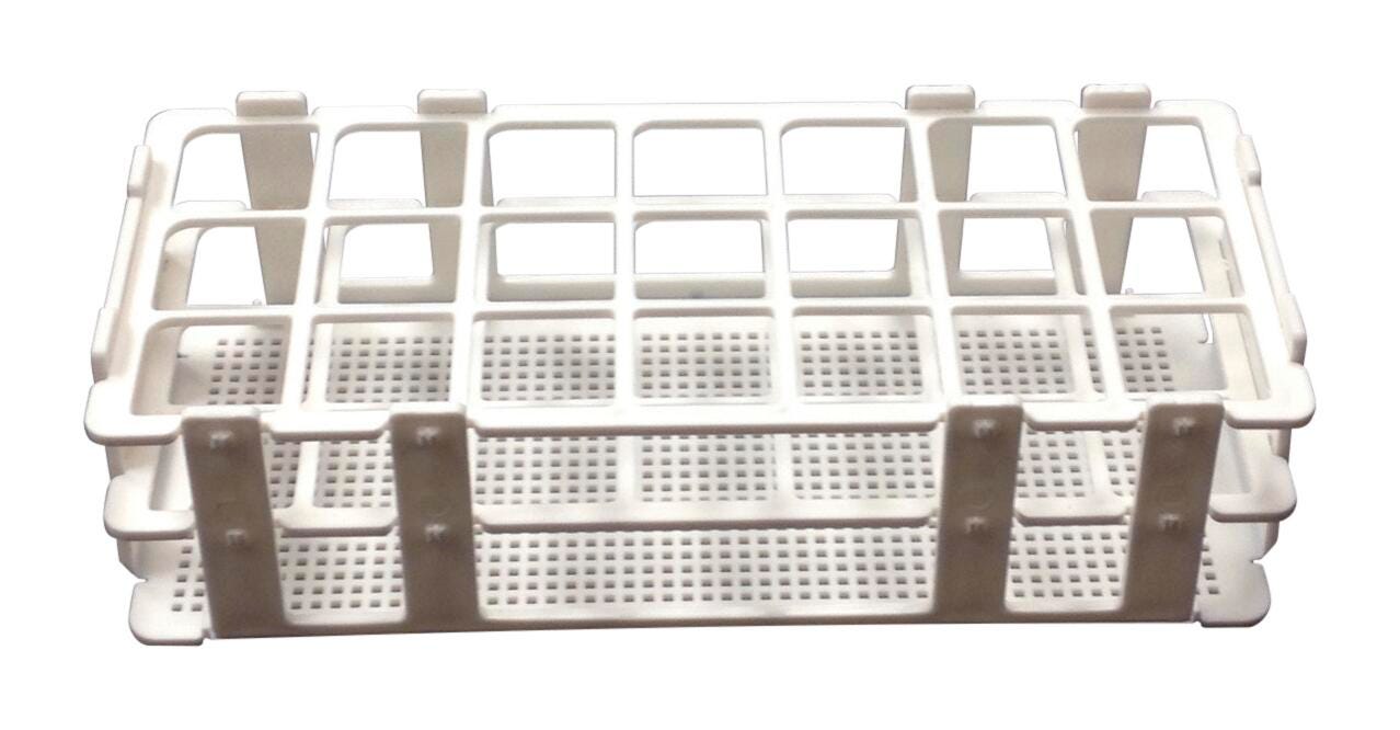 United Scientific 21-Well Test Tube Rack, For 30 Millimeter Tubes, Polypropylene, Pack of 6 Racks, Item Number 581511