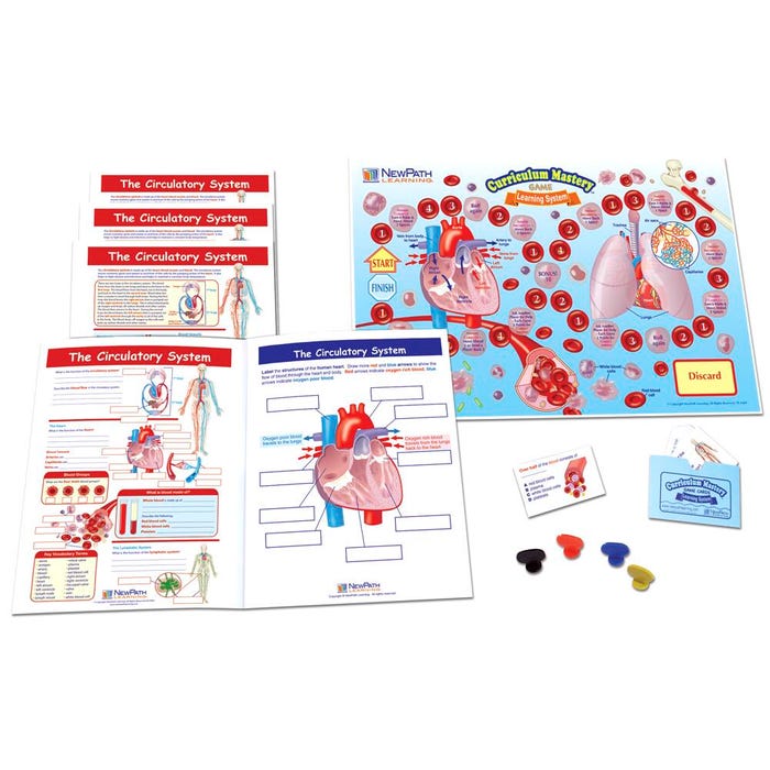 NewPath Learning The Circulatory System Learning Center Game, Grades 6 to 10