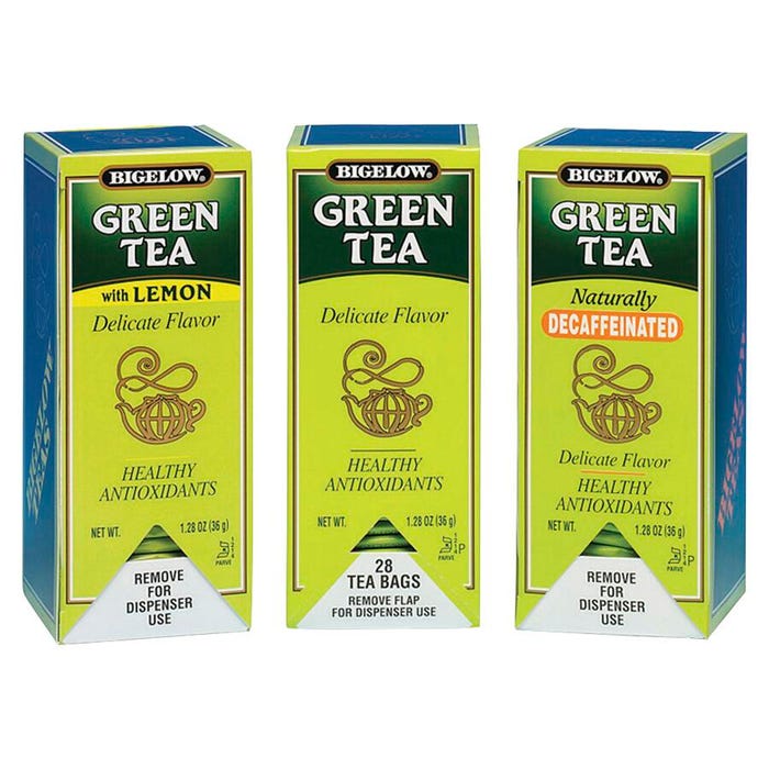Bigelow Green Tea with Lemon or Decaf Tea Bag, Pack of 168