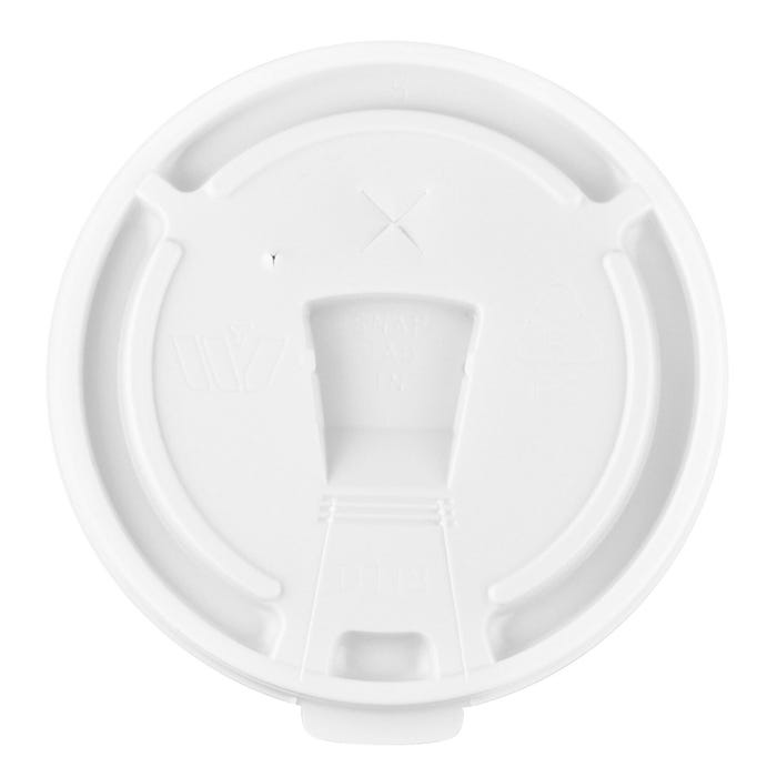 Genuine Joe Lid for 12 - 16 oz Foam Cup, Styrofoam, White, Pack of 1000