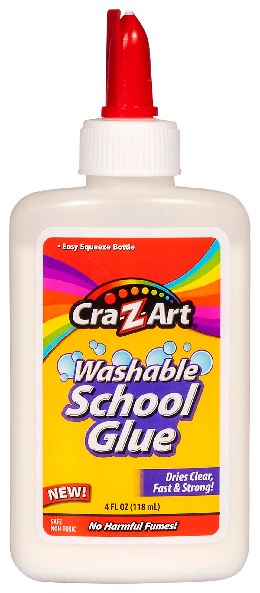 Cra-Z-Art Washable School Glue, 4 Ounce Bottle, White, Pack of 6, Item Number 2041494