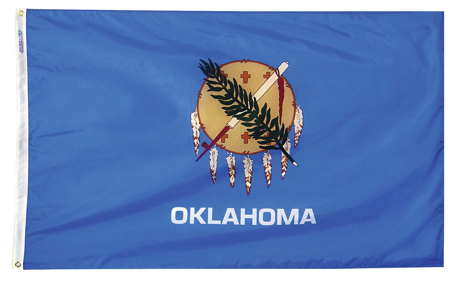 Image for Annin Oklahoma State Flag, Heavy Weight Nylon, Outdoor, 4 x 6 Feet from School Specialty