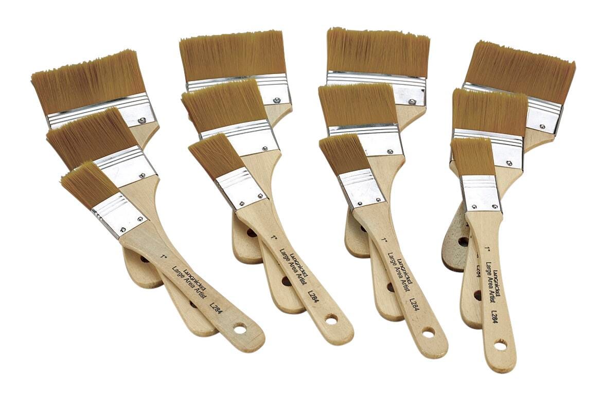 Royal Brush® Golden Taklon Large-Area Brushes - Set of 12 2218190