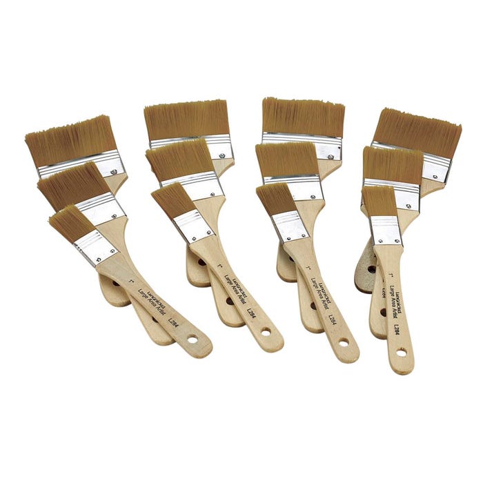 Royal Brush Golden Taklon Large-Area Brushes, Set of 12