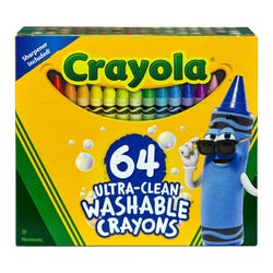 Crayola Ultra-Clean Washable Crayons, Assorted Colors, Pack of 64 1587141