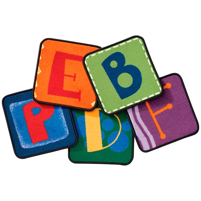 Carpets for Kids KIDSValue Plus Toddler Alphabet Blocks Carpet, Rectangle