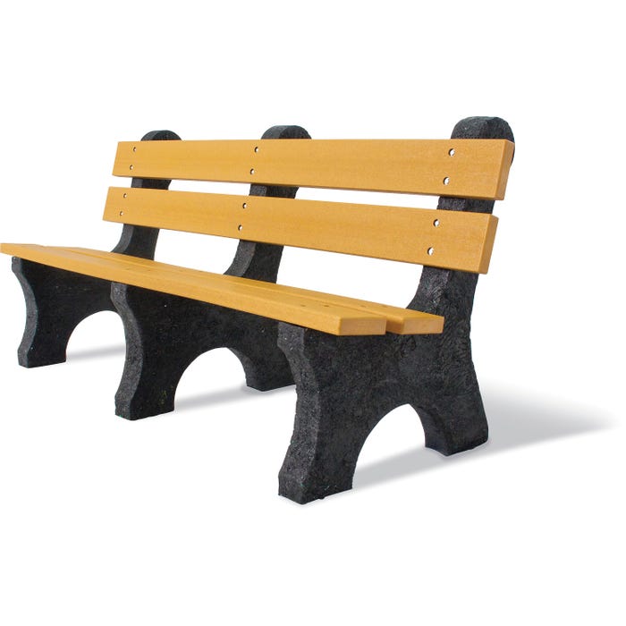 UltraSite 21 Series Premium Recycled Bench with Back