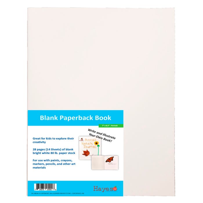 Hayes Soft Cover Journal, Blank, 7 x 8-1/2 Inches, Pack of 12