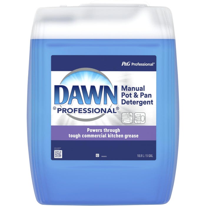 Dawn Manual Pot & Pan Detergent, Liquid, 5-Gallon, Translucent Blue