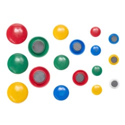 Image for School Smart Magnet Buttons, Assorted Sizes and Colors, Pack of 30 from School Specialty