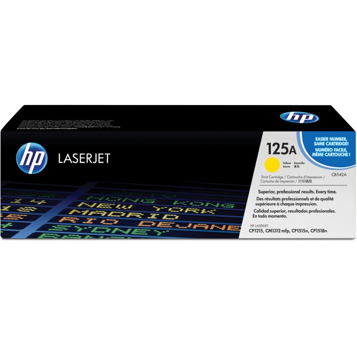 HP 125A Ink Cartridge, CB542A, Yellow