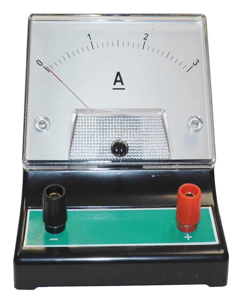 Frey Scientific Economy DC Ammeter Single Range, 0-3A (100mA), Item Number 1477767
