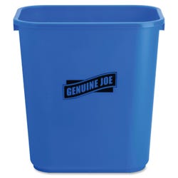 Genuine Joe Rectangle Recycling Wastebasket, 28-1/2 Quarts, White, Item Number 1330730