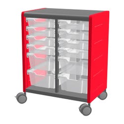 Classroom Select Geode Medium Cabinet, Double Wide with 12 Totes 4000256
