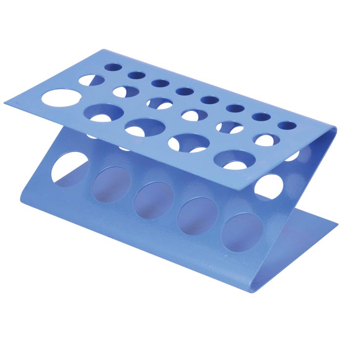 Eisco Labs Test Tube Stand, Z Shape, Aluminum, For 18 Test Tubes