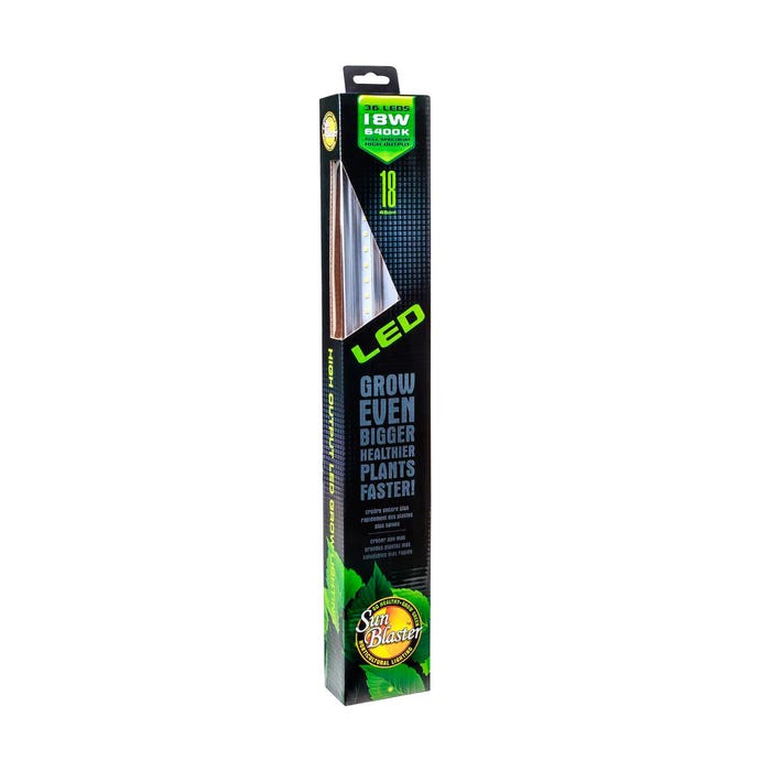 SunBlaster High Output 36-LED 6400K 18W Strip Light, 18 Inches