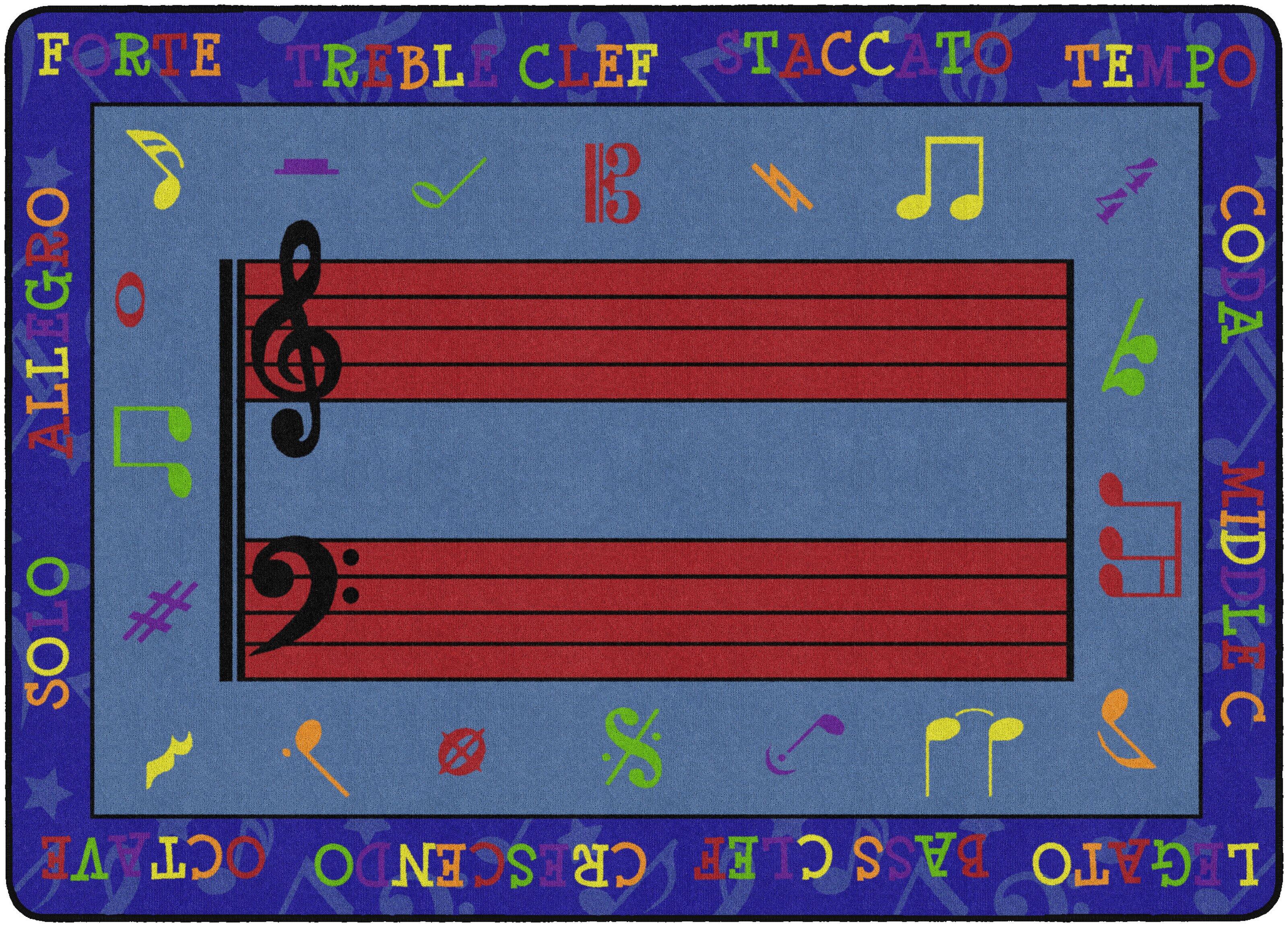 Flagship Carpets Fun with Music Carpet, Rectangle 4002453