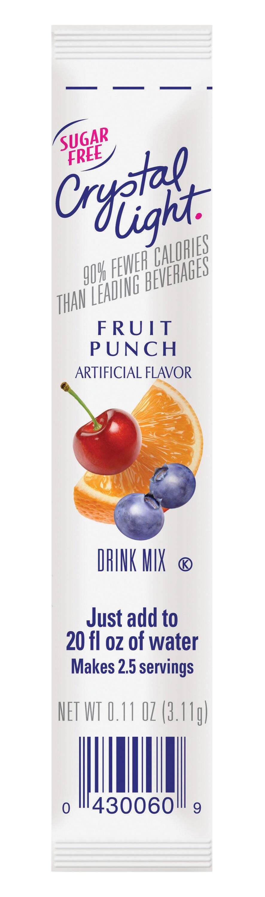 Crystal Light On-The-Go Fruit Punch Mix Sticks, 30 Sticks, Item Number 2023790