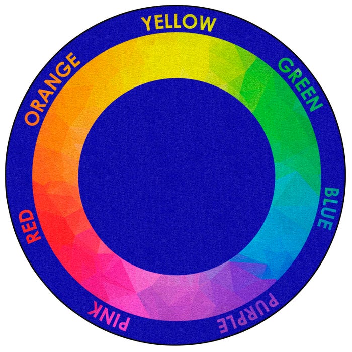 Childcraft Color Wheel Carpet for Classrooms, Round
