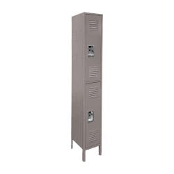 Lyon Double-Tier Steel Locker, 1 Wide