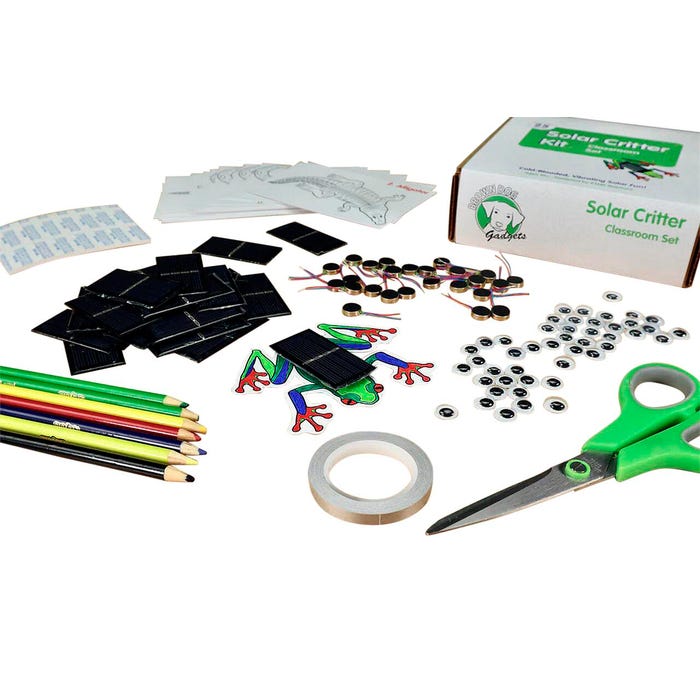 Brown Dog Gadgets Solar Critters Classroom Set, Pack of 25