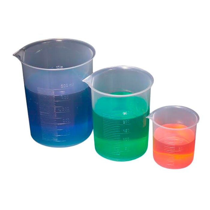 United Scientific Griffin Style Beakers, Polypropylene, 500 Milliliters, Pack 4