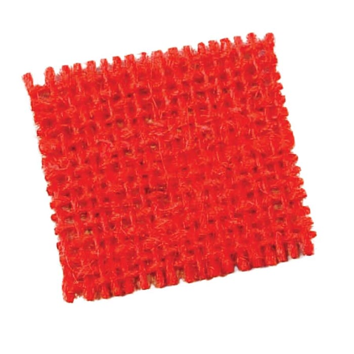 Delta Education Cloth, Burlap Red, 1-1/2 x 1-1/2 Inches, Pack of 75