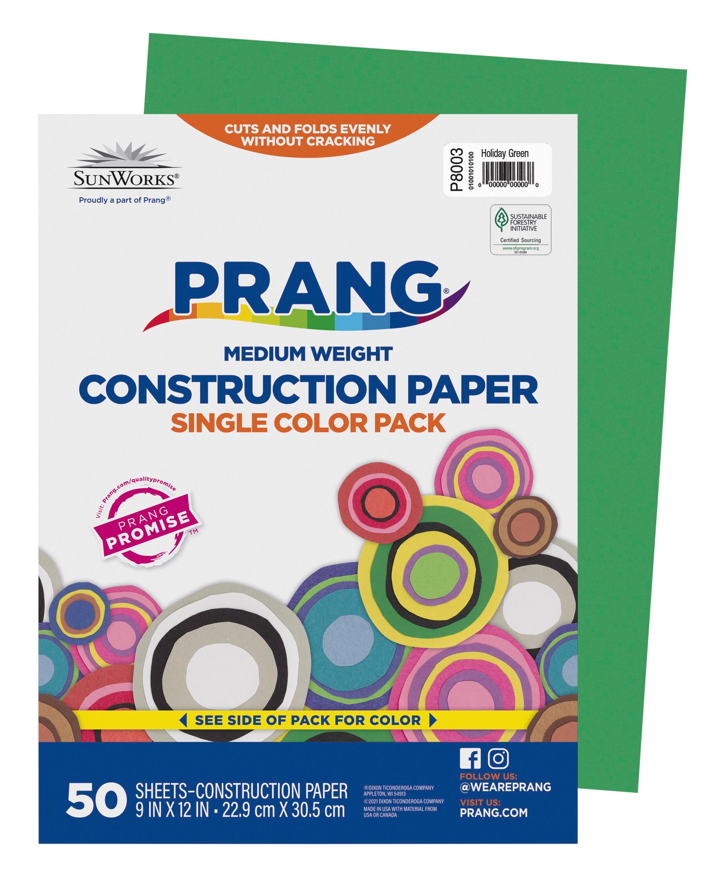 Prang Medium Weight Construction Paper, 9 x 12 Inches, Holiday Green, 50 Sheets 1506449