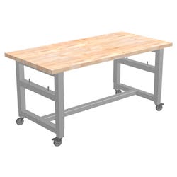 Image for Classroom Select Advocate Series Makerspace Project Table, Butcher Block Top, Titanium Frame from School Specialty