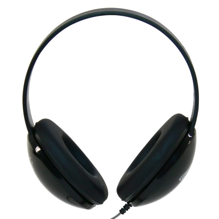 Califone Listening First 2800-BKP Over-Ear Stereo Headphones, 3.5mm Plug, Black