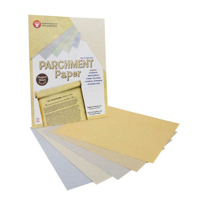 Hygloss Parchment Paper, 8-1/2 x 10 Inches, Assorted, Pack of 30