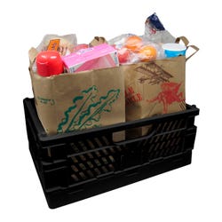 Dial Industries Folding Crate, Black 2132965