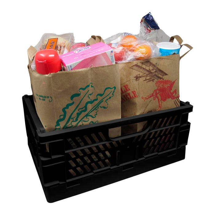 Dial Industries Folding Crate, Black
