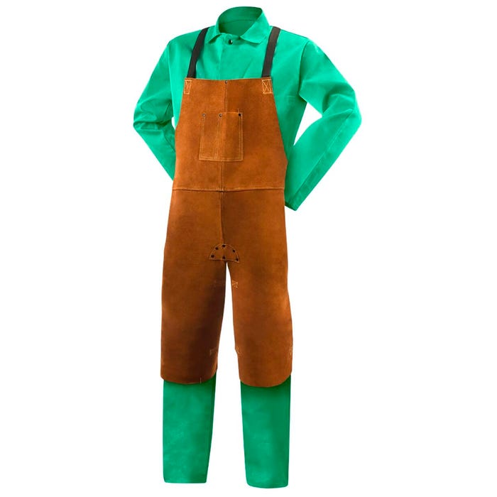 Steiner Enterprises Inc Weld-Rite Split Leg Welding Bib Apron, 24 x 36 Inches, 24- to 42-Inch Waist, Leather