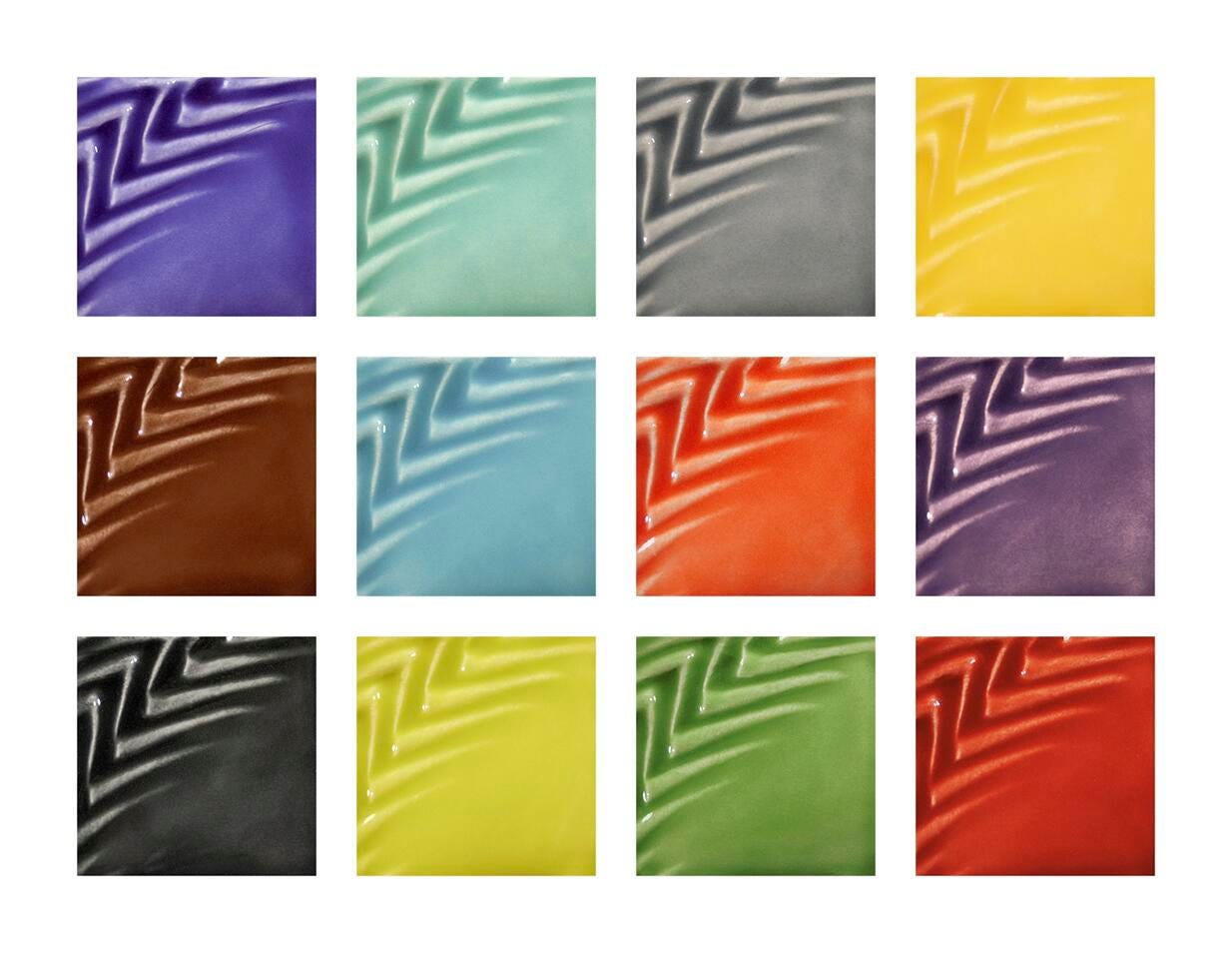 AMACO Lead-Free Low-Fire Teachers Palette Gloss Glaze - 16 oz. - Set of 12 2218205