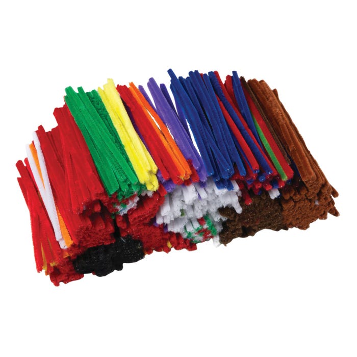 Creativity Street Jumbo Chenille Stems, 1/4 x 6 Inches, Various Colors, Set of 1000