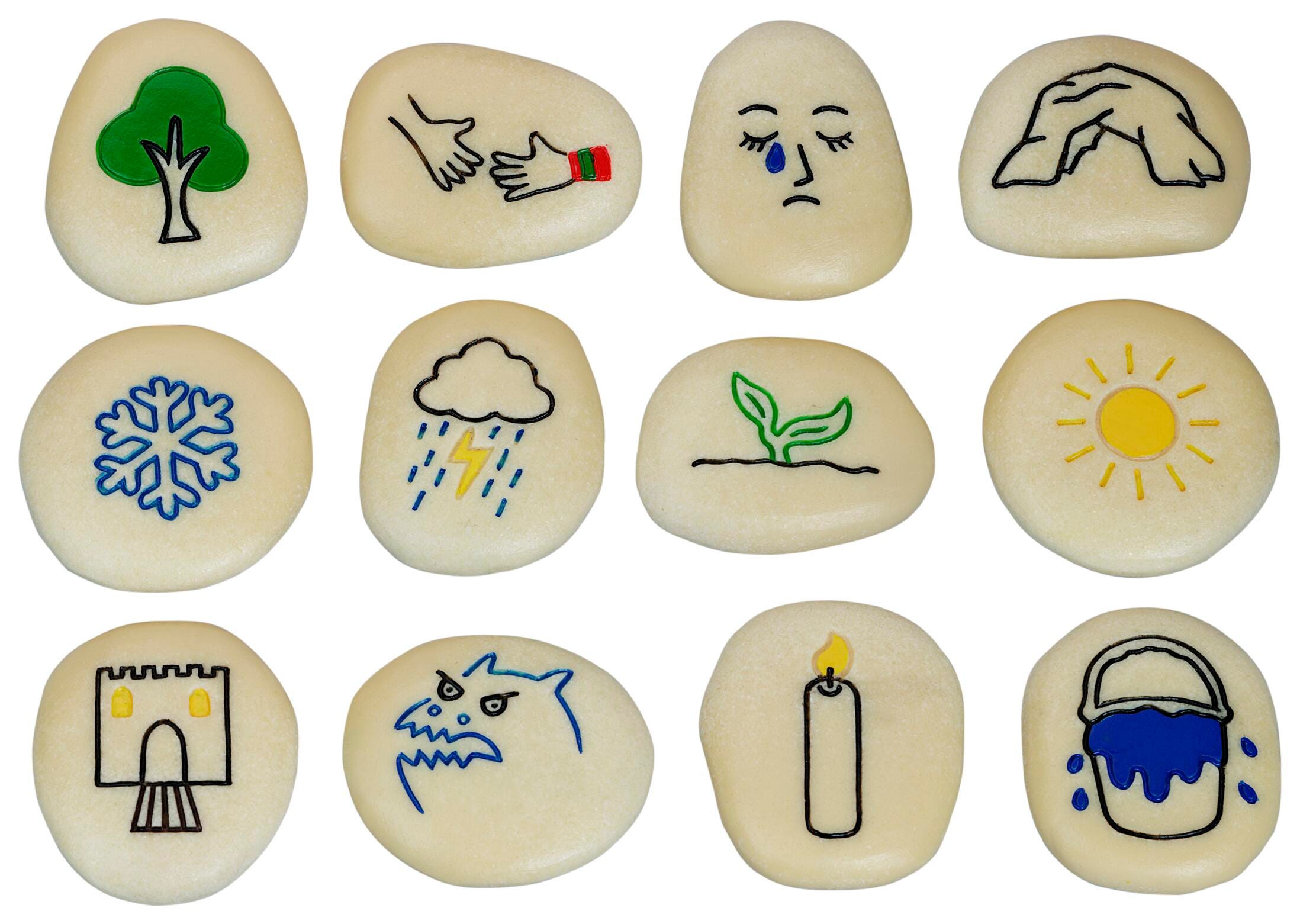 Image for Yellow Door Self-Regulation Stones, Set of 12 from School Specialty
