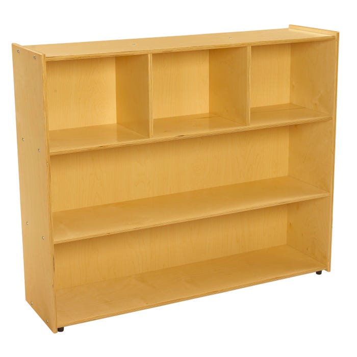 Childcraft ABC Furnishings 3-Shelf Storage Unit, Wooden, 48 x 13 x 40 Inches