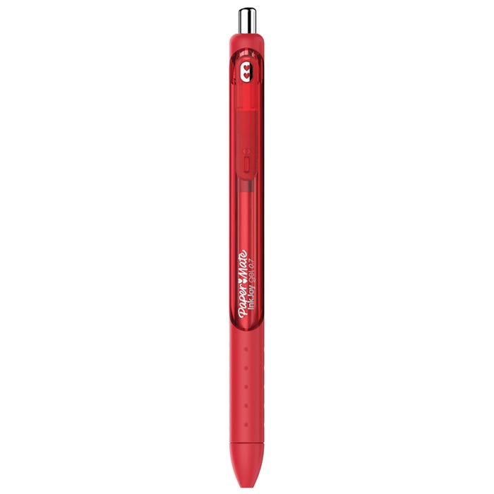 Paper Mate InkJoy Retractable Gel Pens, Medium Point, 0.7 mm, Red, Pack of 12