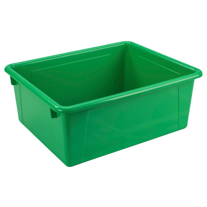 School Smart Deep Storage Bin, 10-3/4 x 13-3/8 x 5-1/4 Inches, Green