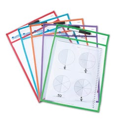 Learning Resources Write and Wipe Pockets, Set of 5 1426286