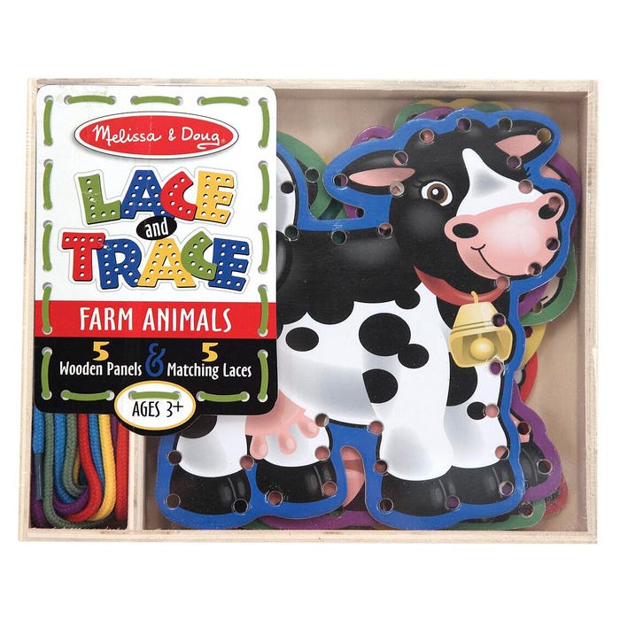 Melissa & Doug Lace and Trace Farm Animals Set